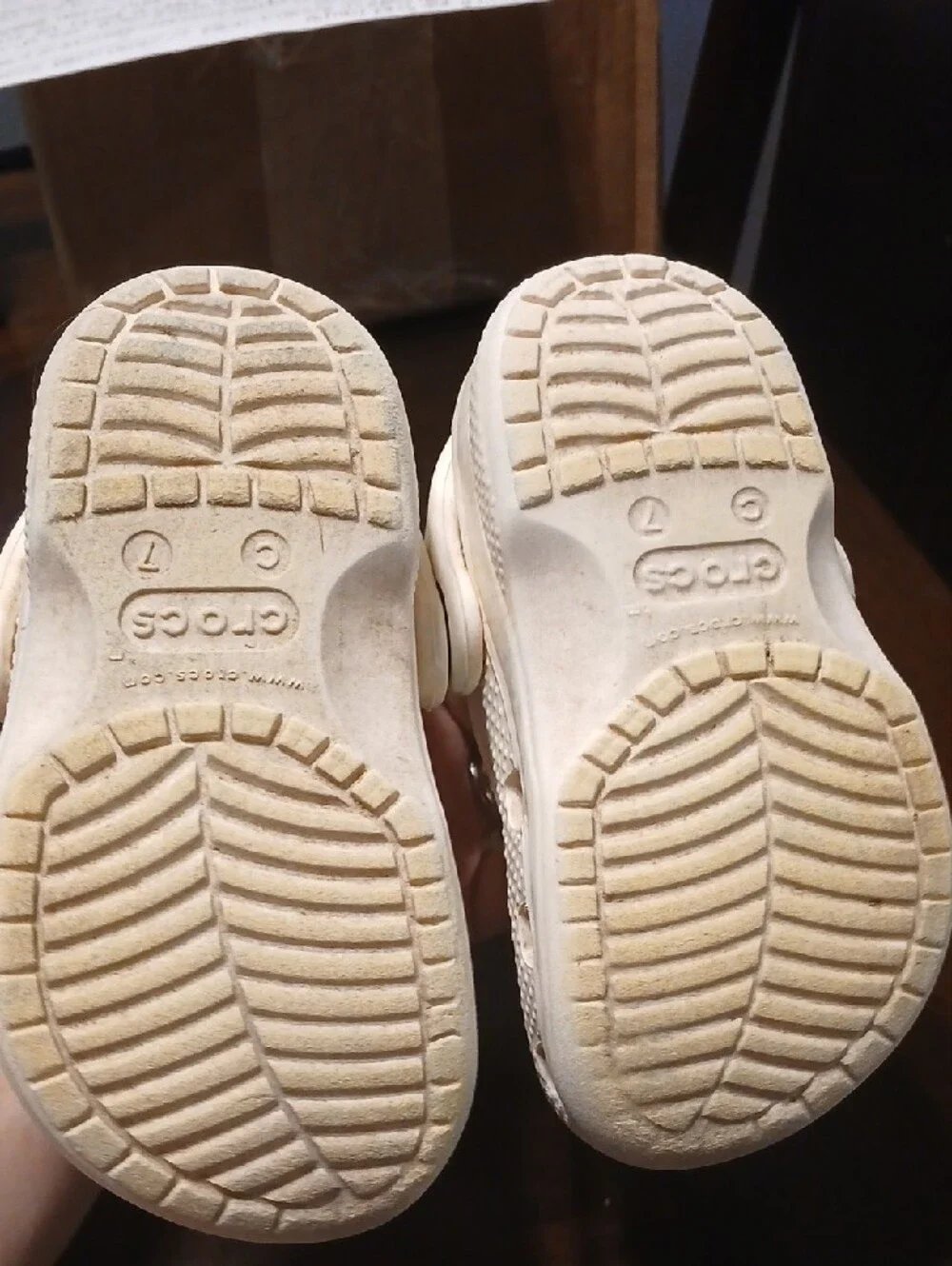CROCS Kids White Slip-On Clogs with Heel Strap